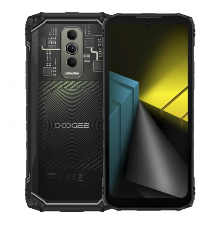 Tartós Telefonok - Mobiltelefon Doogee Blade 10 Ultra Energy, fekete, 4G, 6,56" HD+ 90 Hz, 36 GB RAM (8 GB + 28 GB bővíthető), 256 GB ROM, 64 MP, UNISOC T7250, Android 15, 6150 mAh, Face ID, NFC, Dual SIM