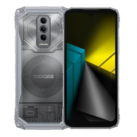 Tartós Telefonok - Mobiltelefon Doogee Blade 10 Ultra Energy, Átlátszó, 4G, 6,56" HD+ 90 Hz, 36 GB RAM (8 GB + 28 GB bővíthető), 256 GB ROM, 64 MP, UNISOC T7250, Android 15, 6150 mAh, Face ID, NFC, Dual SIM