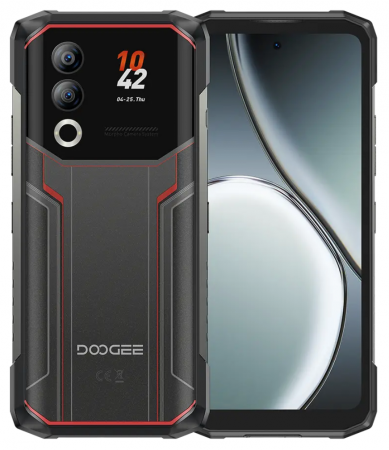 Mobiltelefon Doogee Blade 20 Ultra Piros, 5G, 6.6" HD+ kijelző, 1.54" másodlagos képernyő, 50MP AI kamera, 32GB RAM (8GB+24GB bővíthető), 512GB ROM, Android 14, T7250, 10300mAh, 18W, Dual SIM