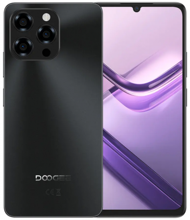Doogee mobiltelefonok - Mobiltelefon Doogee Note 58 Pro, Fekete, 4G, 6.75" HD+ IPS 90Hz, 32GB RAM (8GB+24GB bővíthető), 256GB ROM, Android 15, Unisoc T7250, 16MP+8MP Kamera, 6250mAh, NFC, Dual SIM