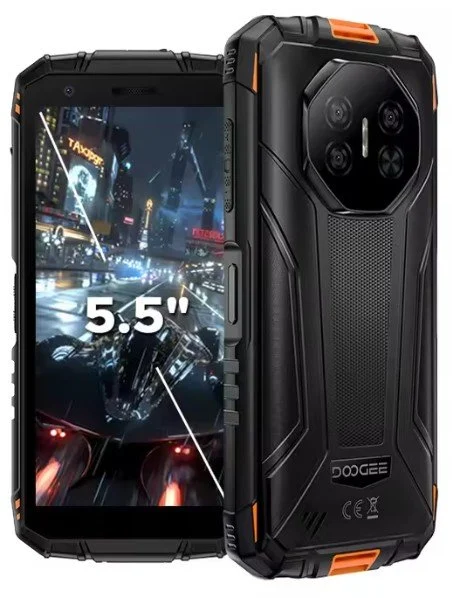 Tartós Telefonok - Mobiltelefon Doogee Fire 3 Ultra, Narancssárga, 4G, 5.5" HD+ IPS, 24GB RAM (6GB + 18GB bővített), 256GB ROM, 16 MP, Android 15, Unisoc T7200, Éjjellátó, NFC, Fordított töltés, 8350mAh, 18W, Két SIM