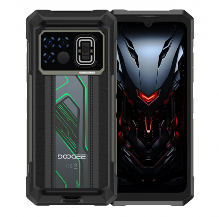 Doogee mobiltelefonok - Doogee Fire 6 Max Mobiltelefon, Szürke, 5G, 6.72"FHD+ 120Hz Kijelző, 20GB RAM (8GB+12GB bővíthető), 256GB ROM, Android14, Hőkamerás Látás, 50MP AI Kamera, Dimensity 7050, 20800mAh, 33W, DualSIM Hibrid