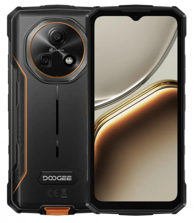 5G Okostelefonok - Mobiltelefon DOOGEE Fire 7, Narancssárga, 5G, 6.6" HD+ IPS, 16GB RAM (4GB + 12GB bővített), 256GB ROM, 64MP, Android 15, Dimensity 6300, Duál hangszóró, NFC, OTG, Arcfelismerés, 13000mAh, 18W, Két SIM