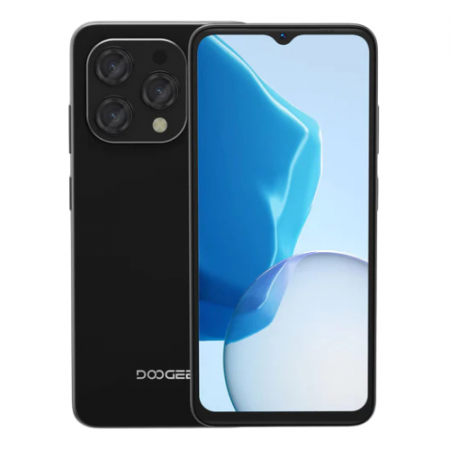 Mobiltelefon Doogee N55 Pro, Fekete, 4G, 6.56'' HD+ 90Hz IPS, Android 14, 16GB RAM (6GB + 10GB Bővíthető RAM), 256GB ROM, 13MP + 8MP, 5150mAh, Dual SIM