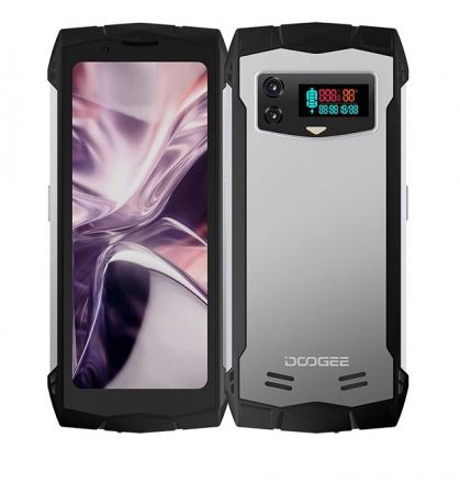 Doogee mobiltelefonok - Mobiltelefon Doogee S Mini Ezüst, 4G, 4,5" QHD, 15GB RAM (8GB + 7GB bővíthető), 256 GB ROM, G99, Android 13, 3000 mAh, Dual SIM