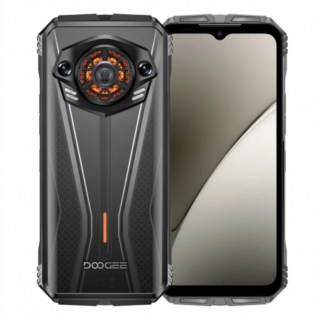 Doogee mobiltelefonok - DOOGEE S Punk Pro mobiltelefon, Ezüst, 4G, 6.6" FHD+ IPS 90Hz kijelző, 32GB RAM(8GB+24GB bővíthető), 512GB ROM, 50MP AI kamera, Unisoc T7280, Android 14, 10800mAh, 33W, NFC, Dual SIM