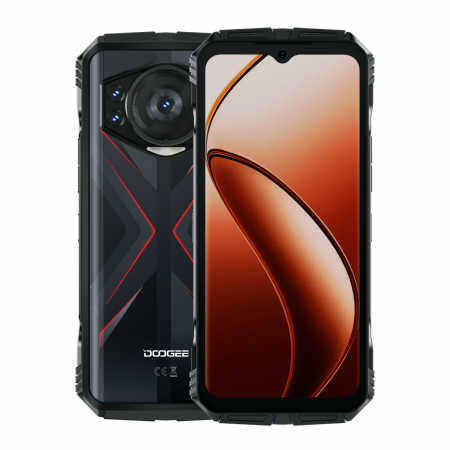 Tartós Telefonok - Doogee S118 mobiltelefon, Piros, 4G, 6,58” FHD+ 120Hz IPS, 20GB RAM (8GB + 12GB kiterjeszthető), 512GB ROM, Android 14, Helio G99 Octa Core, 50MP+32MP, 10800mAh, DualSim