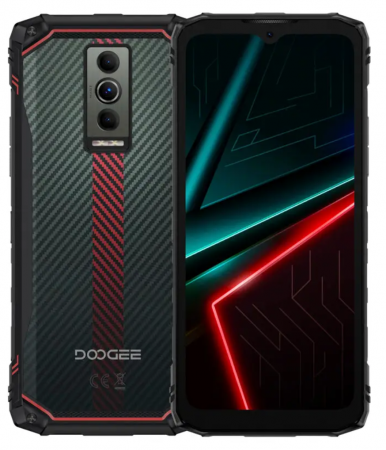 Tartós Telefonok - Mobiltelefon DOOGEE Blade 10 Energy, Vörös, 4.5G, 6.56" IPS, 24GB RAM (4GB + 20GB Bővíthető), 128GB ROM, 16MP, Android 15, UNISOC T7250, Fordított töltés, Gemini AI, 6150mAh, 10W, Két SIM