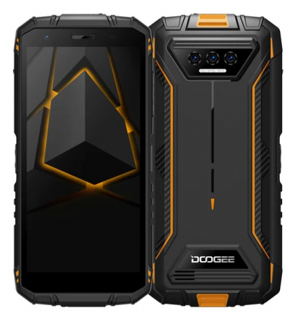 Doogee mobiltelefonok - Mobiltelefon Doogee S41T Narancssárga, 4G, IPS HD 5.5", 8GB RAM (4GB + 4GB bővíthető), 64GB ROM, 13MP+8MP, Android 13, Unisoc T606 Octa Core, GPS, NFC, 6300mAh, Dual SIM