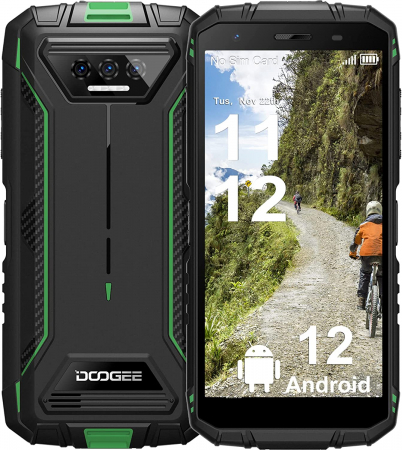 Telefon mobil Doogee S41 Verde, 4G, IPS HD+ 5.5", 3GB+ 3GB RAM, 16GB ROM, Android 12, Helio A22 OctaCore, GPS, IP68, 6300mAh, Dual SIM [1]