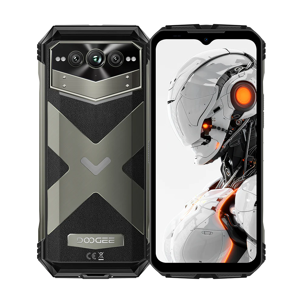 Doogee mobiltelefonok - Mobiltelefon Doogee V Max Pro, Szürke, 5G, 6.58'' FHD+ 120Hz Kijelző, Android 14, 32GB RAM (12GB + 20GB bővíthető RAM), 512GB ROM, 108MP + 20MP + 8MP, 22000mAh, Dual SIM