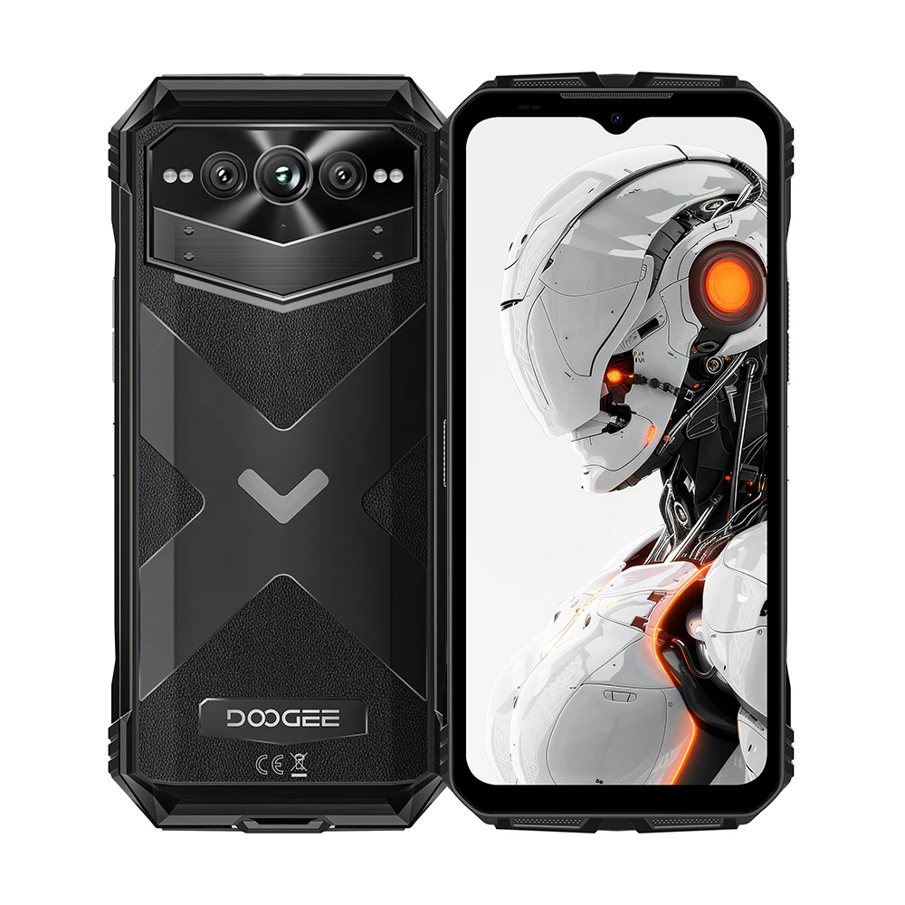 Doogee mobiltelefonok - Mobiltelefon Doogee V Max Pro, Fekete, 5G, 6.58'' FHD+ 120Hz Kijelző, Android 14, 32GB RAM (12GB + 20GB bővíthető RAM), 512GB ROM, 108MP + 20MP + 8MP, 22000mAh, Dual SIM