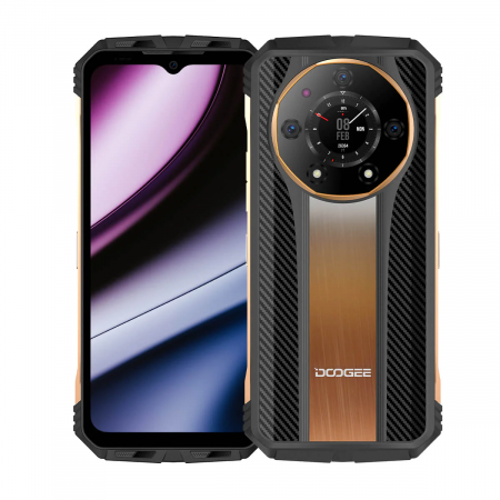 Doogee mobiltelefonok - Doogee S110 Arany mobiltelefon, 4G, 6.58" FHD+ kijelző, 22GB RAM (12GB + 10GB bővíthető), 256GB ROM, Android 13, Helio G99, 10800mAh akkumulátor, 66W töltés, NFC, OTG, Dual SIM