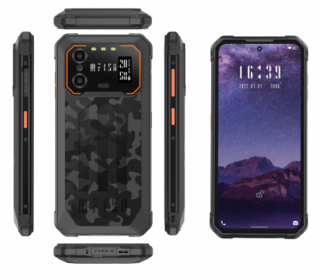 F150 mobiltelefonok - F150 B2 Fekete mobiltelefon, 4G, 6,5" FHD+ kijelző, Másodlagos kijelző, 12GB RAM (6GB + 6GB bővíthető), 256GB, 48MPX kamera, Android 13, UMS9230 processzor, NFC, IP68, 10000mAh akkumulátor, Dual SIM