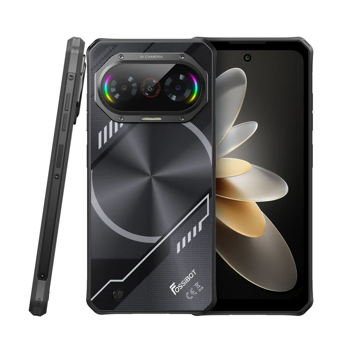 Fossibot mobiltelefonok - Mobiltelefon FOSSiBOT F114, Fekete, 4G, 6.67" HD+ IPS, 16GB RAM (12GB + 4GB bovitheto), 128GB ROM, Android 15, 50MP, Gemini AI, Dinamikus Feny, 5000mAh, 18W, NFC, Arcfelismeres, Dual SIM