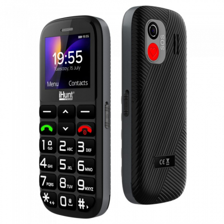 iHunt Senior Comfort Mobiltelefon, 1.77" kijelző, Dual SIM, GSM, USB Type-C, Bluetooth, Kamera, Zsebl [8]