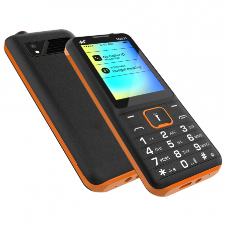 iSEN F23 Mobiltelefon, Fekete/Narancs, 4G, 2.4" Kijelző, 48MB RAM, 128MB ROM, FM Rádió, BT, 8W Kamera, Dual SIM Hybrid, 1800mAh Akkumulátor [14]