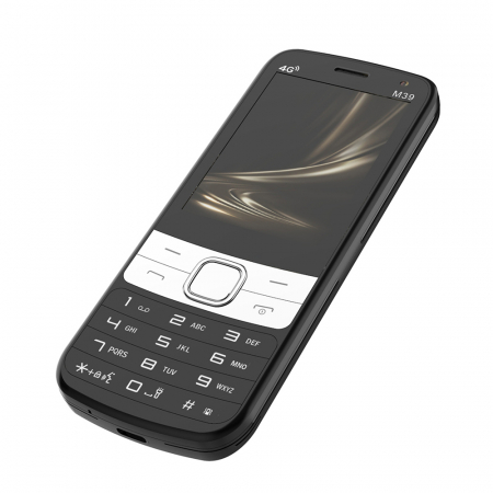 Mobiltelefon iSEN M39, fekete, 4G, 2,8" érintőképernyő, 2 GB RAM, 16 GB ROM, TF kártya, 2 MP + 2 MP kamera, Android 12, 2500 mAh akkumulátor, Dual SIM [10]