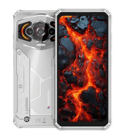 Mobiltelefon - Mobiltelefon LAGENIO Panther 1, Feher, 4G, 6.7" HD+ 120Hz, 12GB RAM (4GB + 8GB Bővített), 128GB ROM, 13MP, Android 15, Unisoc T7250, RGB Fények, Gemini AI, NFC, 5150mAh, 18W, Két SIM