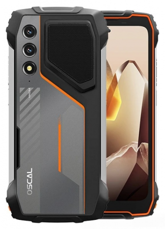 OSCAL mobiltelefonok - Mobiltelefon OSCAL PILOT 1, Narancs, 4G, 6,67" HD+, 18GB RAM (6GB + 12GB), 256GB ROM, Android 14, MediaTek Helio G81, 15000mAh, IP68 és IP69K, Dual SIM