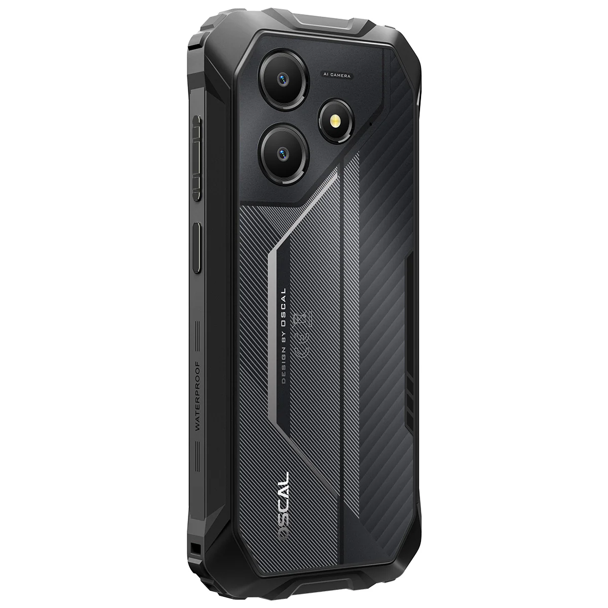 Mobiltelefon OSCAL MARINE 2, Fekete, 4G, 6.56" HD+ 90Hz kijelző, 12GB RAM (4GB + 8GB bővíthető), 64GB ROM, DokeOS 4.1, Unisoc T615, 11000mAh, 18W, Két SIM Hybrid [6]