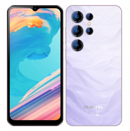 Mobiltelefonok - Mobiltelefon Oukitel C2, Rózsaszín, 4G, 6.52" IPS kijelző, 16GB RAM (4GB RAM + 12GB bővíthető), 64GB ROM, 13MP, Android 14, Unisoc T606, OTG, Jack, 5000mAh, Dual SIM