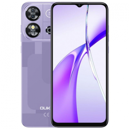 Mobiltelefon - Mobiltelefon Oukitel C57s, Lila, 4G, 6.52'' HD, 8GB RAM (2GB + 6GB bővíthető), 64GB ROM, Android 14, 64GB ROM, 13MP + 5MP, 4300mAh