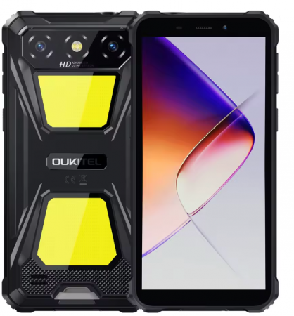 Tartós Telefonok - Mobiltelefon Oukitel G5, Fekete, 4G, 6" IPS 60Hz, 16GB RAM(4GB+12GB Bővíthető), 256GB ROM, 13MP, Android 14, Unisoc T310, Visszatöltés, OTG, Jack, 6300 mAh, 10W, Dual SIM