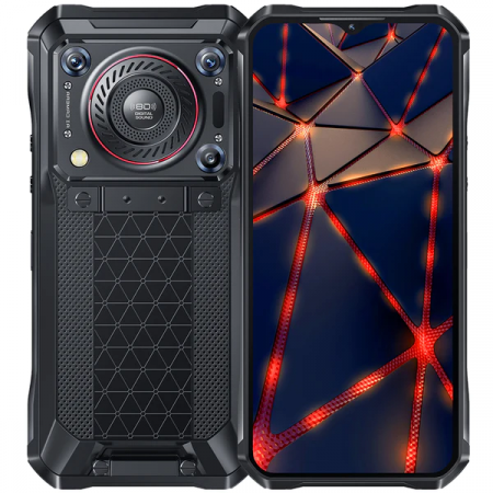 Tartós Telefonok - Mobiltelefon Oukitel WP33 Pro 5G, 6,6" FHD+, 64 MP, 24GB RAM (8GB + 16GB bővíthető), 256GB ROM, Android 13, MTK Dimensity 6100+, 136 dB, NFC, 22000mAh, 33W, e-SIM, Dual SIM