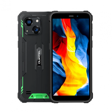 Tartós Telefonok - Mobiltelefon Oukitel WP32 Zöld, 4G, 5,93" HD+, 16GB RAM (4 GB + 12GB bővíthető), 128 GB ROM, 20 MP+ 5 MP, Android 14, Unisoc UMS9230, NFC, 6300 mAh, Dual SIM