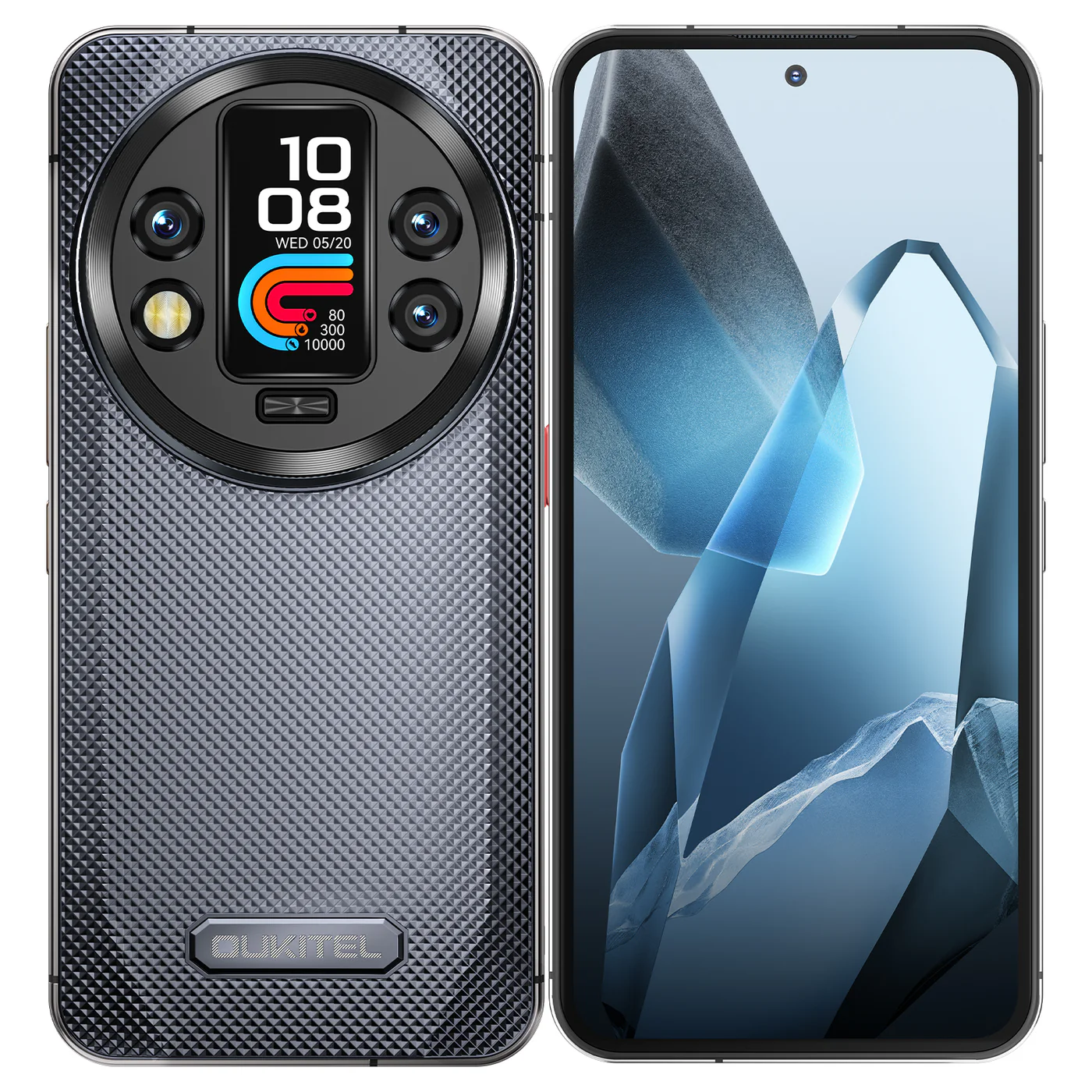 5G Okostelefonok - Oukitel WP200 Pro mobiltelefon, Szürke, 5G, 6,7" FHD+ AMOLED, Levehető okos képernyő, 72GB RAM (24GB + 48GB bővíthető), 1TB ROM, Android 15, Dimensity 8200, 108MP + 32MP, 8800mAh, 45W, Dual SIM