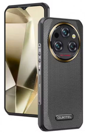 5G Okostelefonok - Oukitel WP35 Pro mobiltelefon, Fekete, 5G, 6,6" 2.4K, 36GB RAM (12GB + 24GB bővíthető), 512GB ROM, Android 14, MediaTek Dimensity 6300+, 64MP + 32MP, NFC, Face ID, 11000mAh, 33W, Dual SIM