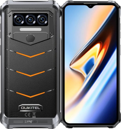 Tartós Telefonok - Telefon mobil Oukitel WP38, 4G, 6.52" LCD, 12GB RAM (6GB + 6GB bővíthető), 256GB ROM, Android 13, MediaTek MT8788, NFC, Ujjlenyomat, 10600mAh, Dual SIM, Orange