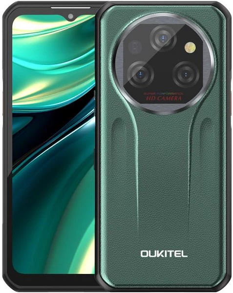 Tartós Telefonok - Oukitel WP39 Pro Mobiltelefon, Zöld, 5G, 6.6" 2.4K, 36GB RAM(12GB+24GB bovitheto), 512GB, Android 14, Dimensity 6300+, 64MP+32MP, Ejjeli latas, NFC, Arcfelismero, 11000mAh, 33W, Dual SIM