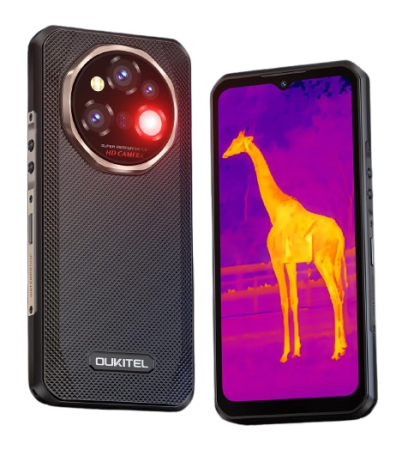 Tartós Telefonok - Mobiltelefon Oukitel WP55 Ultra, fekete, 5G, 6.6" FHD+, 48GB RAM (16GB + 32GB bővített), 512GB ROM, 108 MP, Android 15, Dimensity 7025, hőkamera, NFC, 11000 mAh, 33W, DualSIM