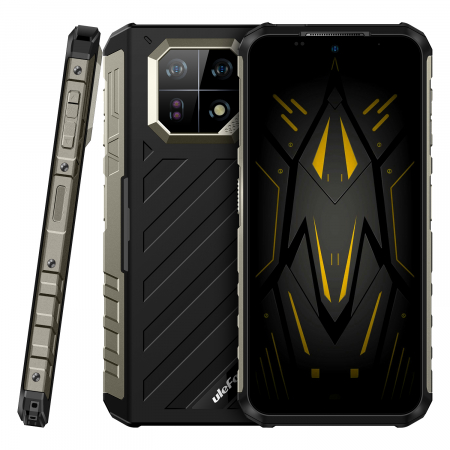 Ulefone mobiltelefonok - Ulefone Armor 22 Fekete mobiltelefon, 4G, IPS 6.58" 120Hz kijelző, 64MP kamera, Éjszakai látás, 16GB RAM (8GB + 8GB bővíthető), 128GB ROM, Helio G96 processzor, NFC, Dual SIM