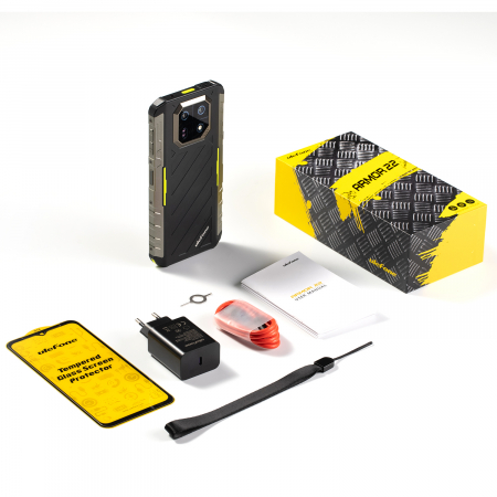 Ulefone Armor 22 Zöld mobiltelefon, 4G, IPS 6.58" 120Hz kijelző, 64MP kamera, Éjszakai látás, 16GB RAM (8GB + 8GB bővíthető), 256GB ROM, Helio G96 processzor, NFC, Dual SIM [2]