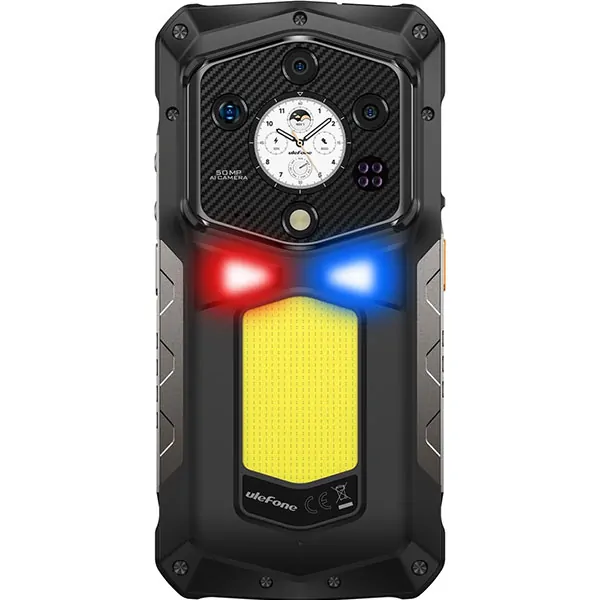 Mobiltelefon Ulefone ARMOR 29 Ultra, Fekete, 5G, 6.67" AMOLED, 32GB RAM (16GB +16GB Bovitett), 1TB ROM, 50MP, Android 15, Dimensity 9300+, 1.04" Hátlapi Kijelzo, Éjjellátás, 21200mAh, 120W, Dual SIM [2]