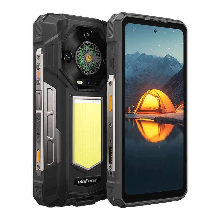 Tartós Telefonok - Mobiltelefon Ulefone Armor 33, Fekete, 4G, 6.95", LCD, 24GB RAM(12GB + 12GB Bővíthető), 512GB ROM, 50MP, Android 15, Helio G100, Infinite Halo 2.0 & LED, Éjjellátó, 25500 mAh, 66 W, Dual SIM