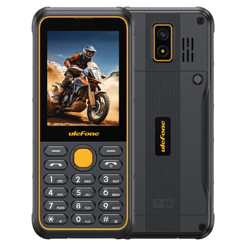 Klasszikus Telefonok - Ulefone Armor Mini 4 Mobiltelefon, Fekete, 4G, 2.8" TFT LCD, 240x320 px, 2MP Kamera, 64MB RAM, 128MB ROM, Unisoc T117, 2100mAh, Bluetooth, Jack, FM Rádió, Dual SIM+TF Kártya