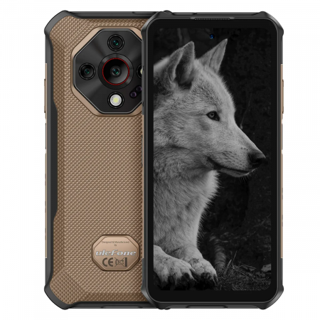 Tartós Telefonok - Mobiltelefon Ulefone Armor X16 Pro, Bézs, 5G, 6.56" LCD IPS 120Hz, 16GB (8GB RAM + 8GB bővíthető), 256GB ROM, Night Vision, 64MP, Android 15, Dimensity 6300, NFC, 10360mAh, 33W, Dual SIM