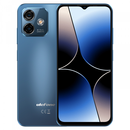 Ulefone Note 16 Pro Mobiltelefon Kék 4G, 6,52" IPS LCD, 16GB RAM (8GB + 8GB bővíthető), 128GB ROM, Android 13, Unisoc T606 OctaCore, 4400 mAh, Dual SIM