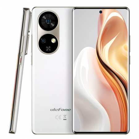 Ulefone Note 17 Pro Mobiltelefon Feher, 4G, 6,78" 3D Amoled, 24GB RAM (12GB + 12GB bővíthető), 256GB ROM, Android 13, 108MP+32MP, MediaTek Helio G99, NFC, 5050mAh, 33W, Dual SIM