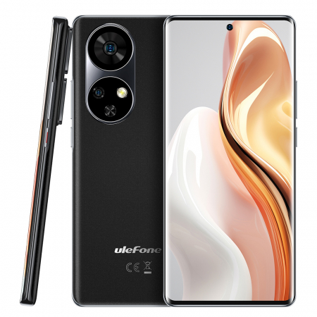 Okostelefonok - Ulefone Note 17 Pro Mobiltelefon Fekete, 4G, 6,78" 3D Amoled, 24GB RAM (12GB + 12GB bővíthető), 256GB ROM, Android 13, 108MP+32MP, MediaTek Helio G99, NFC, 5050mAh, 33W, Dual SIM