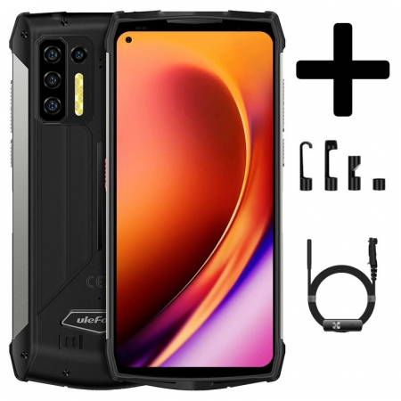 Tartós Telefonok - Pachet telefon mobil Ulefone Power Armor 13 8/256 Negru + Endoscop Ulefone E1