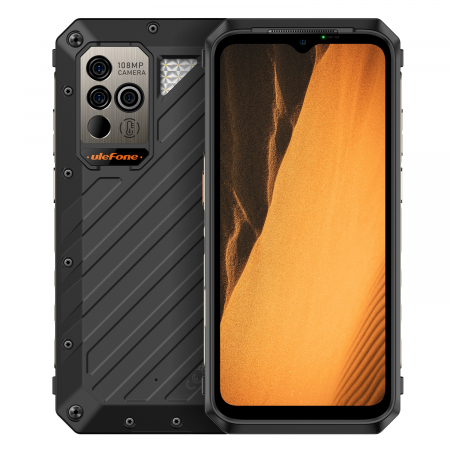 Ulefone mobiltelefonok - Ulefone Power Armor 19 Mobiltelefon 4G Black, 6,58" IPS, 17GB RAM (12GB + 5GB bővíthető), 256 GB ROM, Android 12, MT6789, NFC, IP68, 9600 mAh, Dual SIM