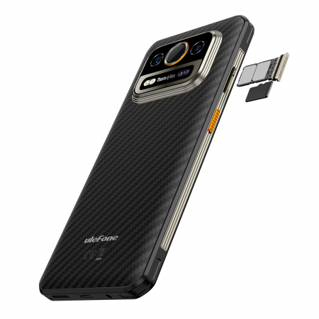 Mobiltelefon Ulefone Power Armor 25T  Fekete, 4G, 50MP+64MP Kettős Kamera, Hőképalkotó szenzor, IPS 6.78", 12GB RAM (6GB + 6GB bővíthető), 256GB ROM, Android 14, Helio G99, Dual SIM [16]