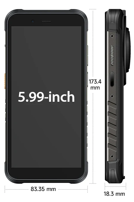 Mobiltelefon Ulefone RugKing, Fekete, 4G, 5.99" IPS LCD, 16GB RAM (8GB + 8GB Bővíthető), 256GB, 50MP, Android 15, Unisoc T7255, HiFi hangszóró, Erős zseblámpa, AI funkciók, 9600 mAh, 18 W, Dual SIM [1]