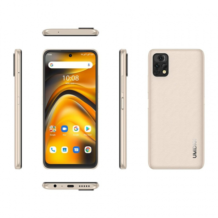 Telefon mobil UMIDIGI A13 Pro Max Gold, 5G, 6.5" FHD+, 12GB RAM, 256GB ROM, Android 12, Dimensity 900, NFC, Bluetooth 5.2, Dual SIM, 5150mAh [1]