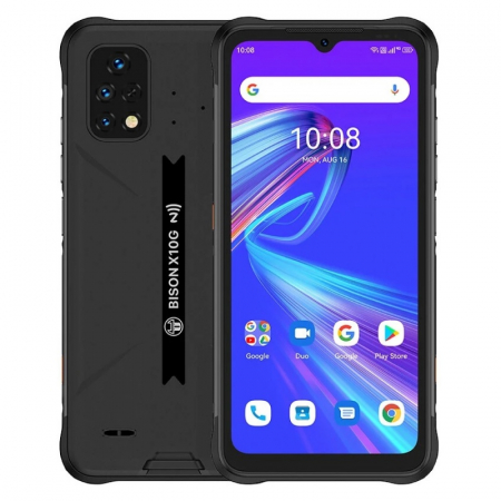 Tartós Telefonok - Mobiltelefon UMIDIGI BISON X10G NFC Fekete, 4G, 6,53" HD+, 4GB RAM, 64GB ROM, Android 11, Unisoc T310 QuadCore, IP68, 6150mAh, Dual SIM